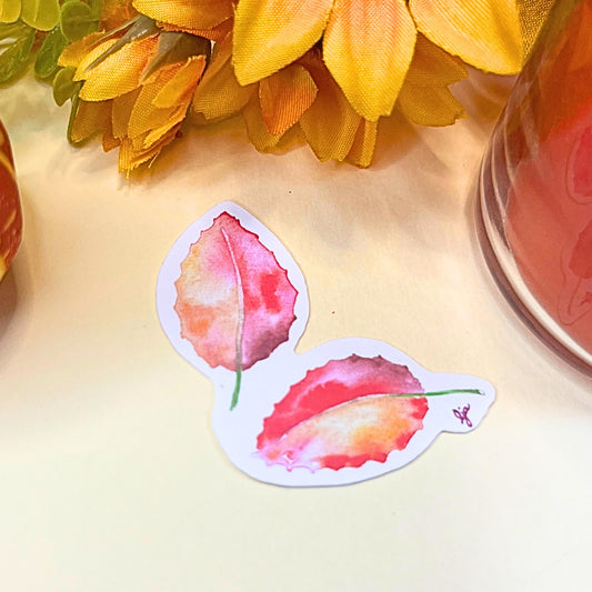 Two Autumn Leaves from Autumn Nature Walk collection - single sticker