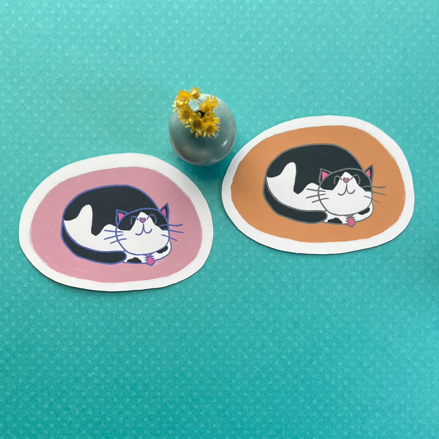 Paisley the Cat in Pink sticker