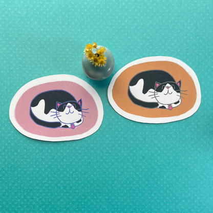 Paisley the Cat in Pink sticker