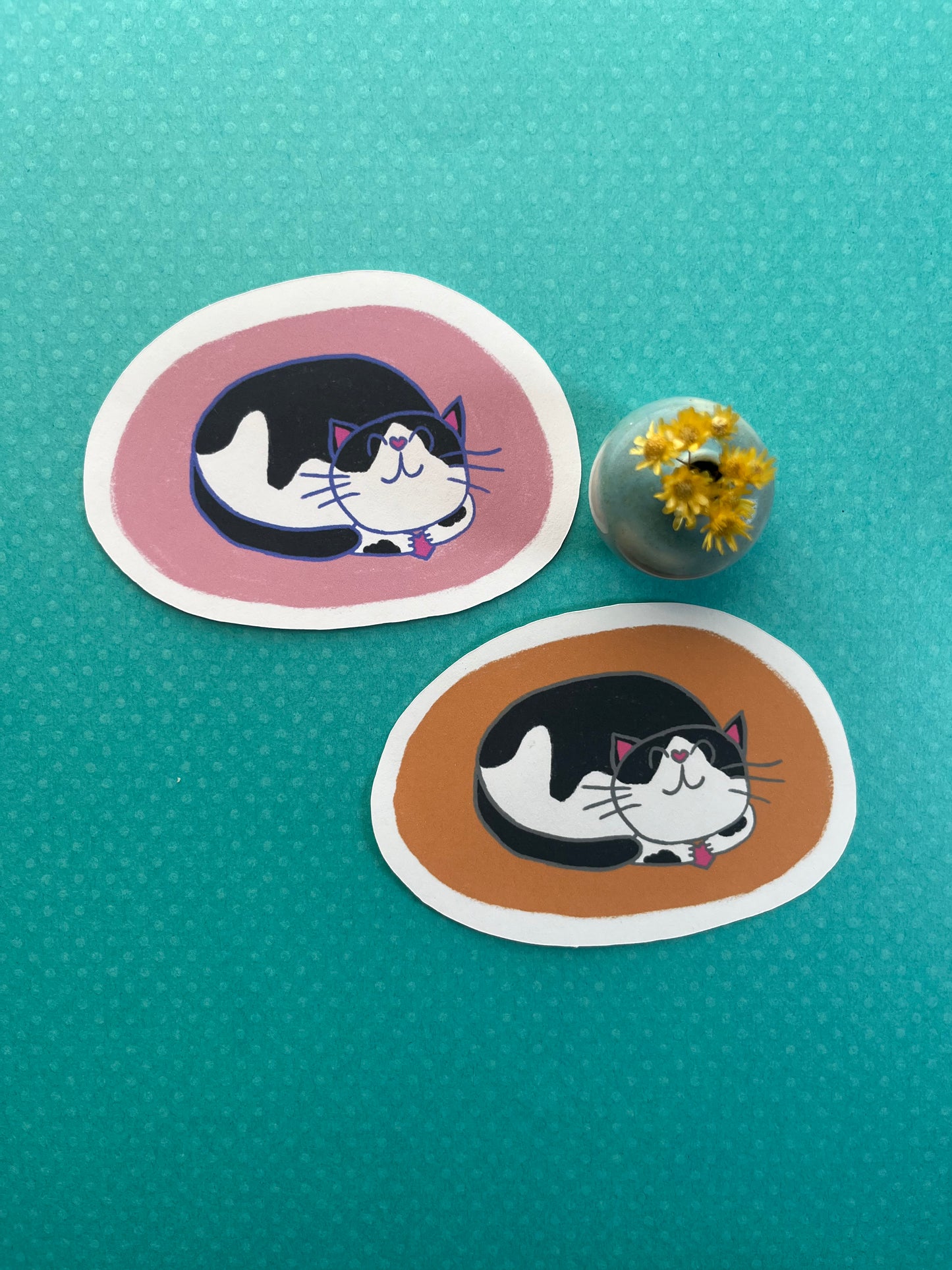 Paisley the Cat in Pink sticker