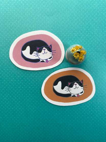 Paisley the Cat in Pink sticker