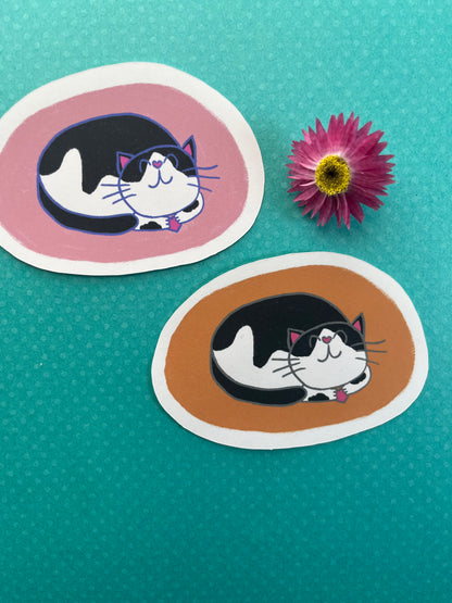 Paisley the Cat in Pink sticker