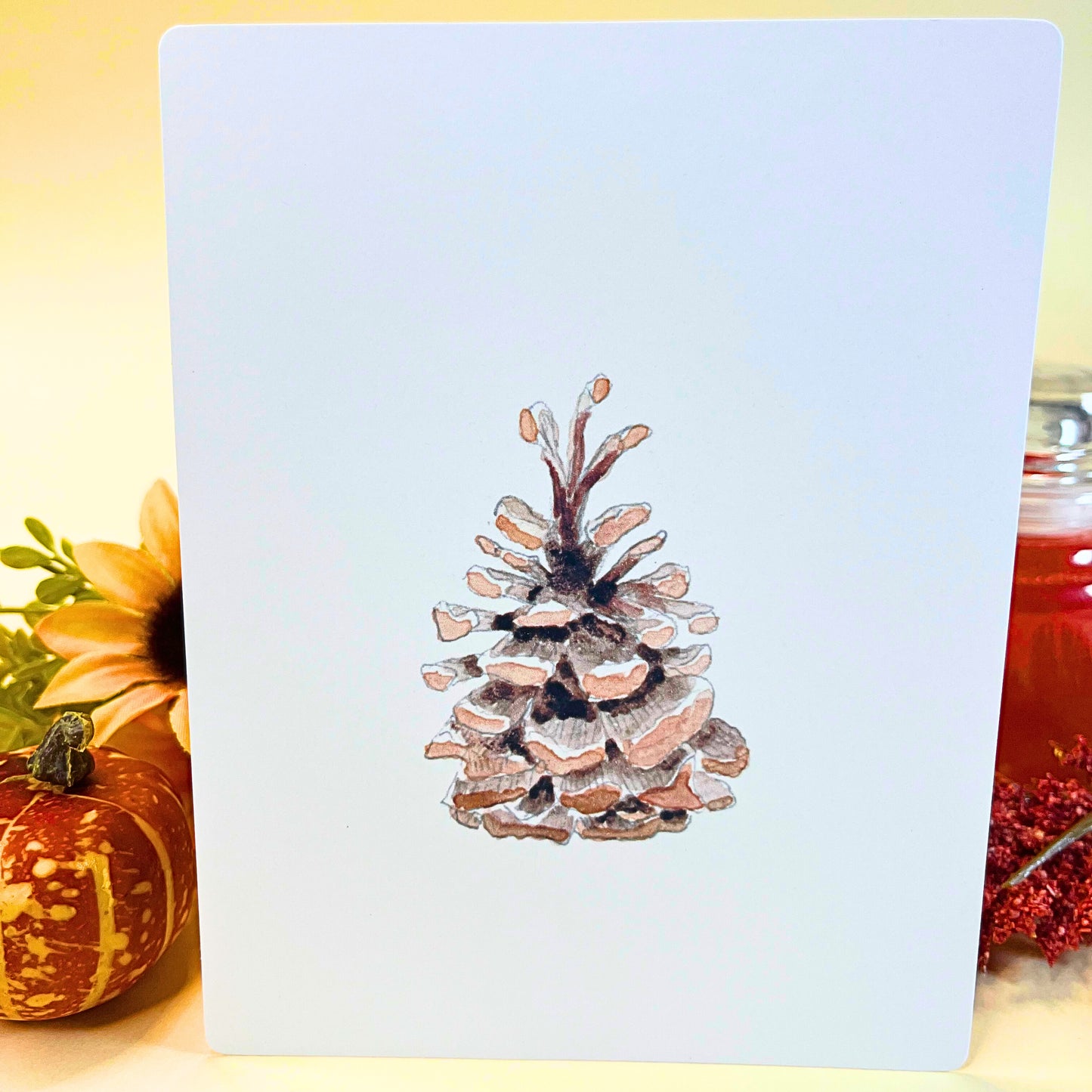 Pinion Pine Cone from Autumn Nature Walk collection - Art Print