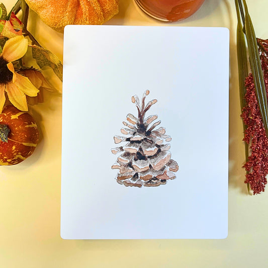 Pinion Pine Cone from Autumn Nature Walk collection - Art Print