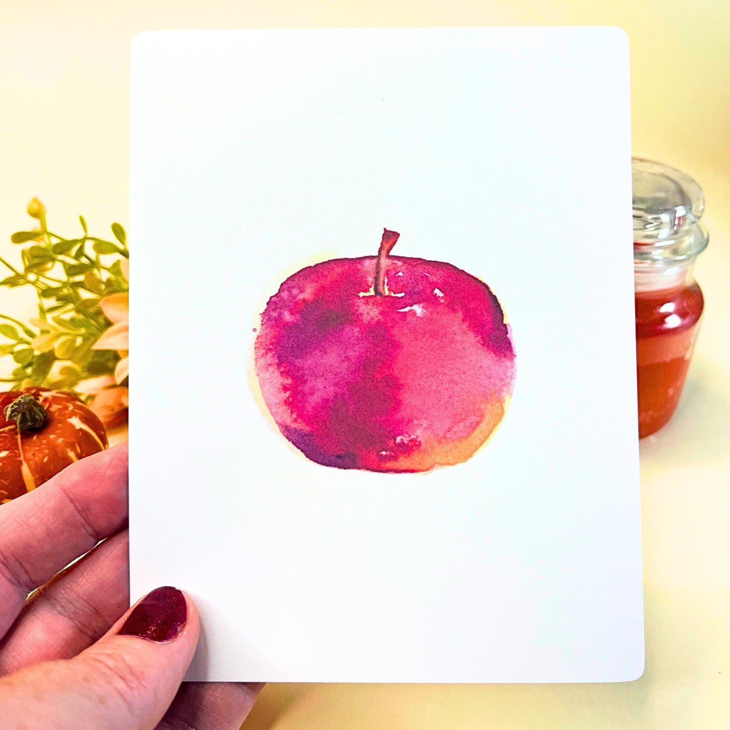 Red Apple from Autumn Nature Walk collection - Art Print