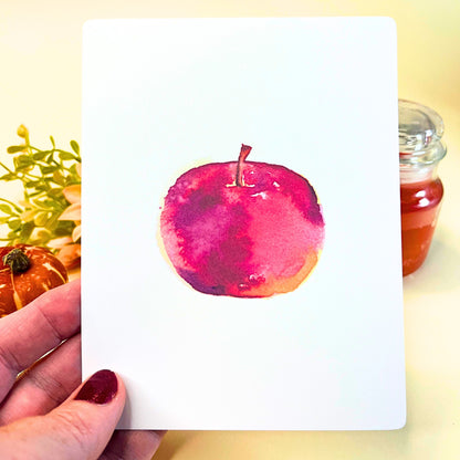 Red Apple from Autumn Nature Walk collection - Art Print