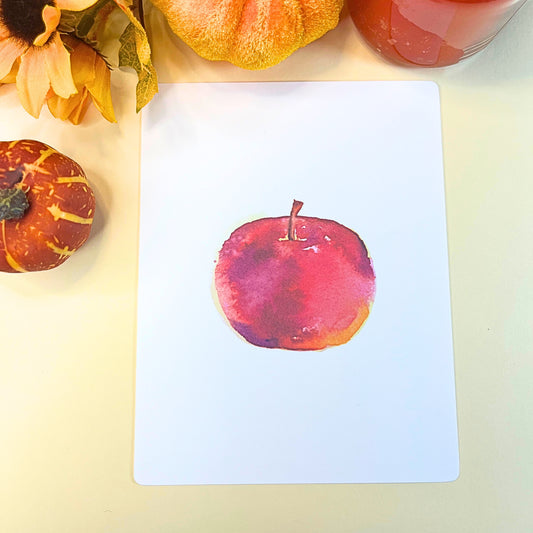 Red Apple from Autumn Nature Walk collection - Art Print