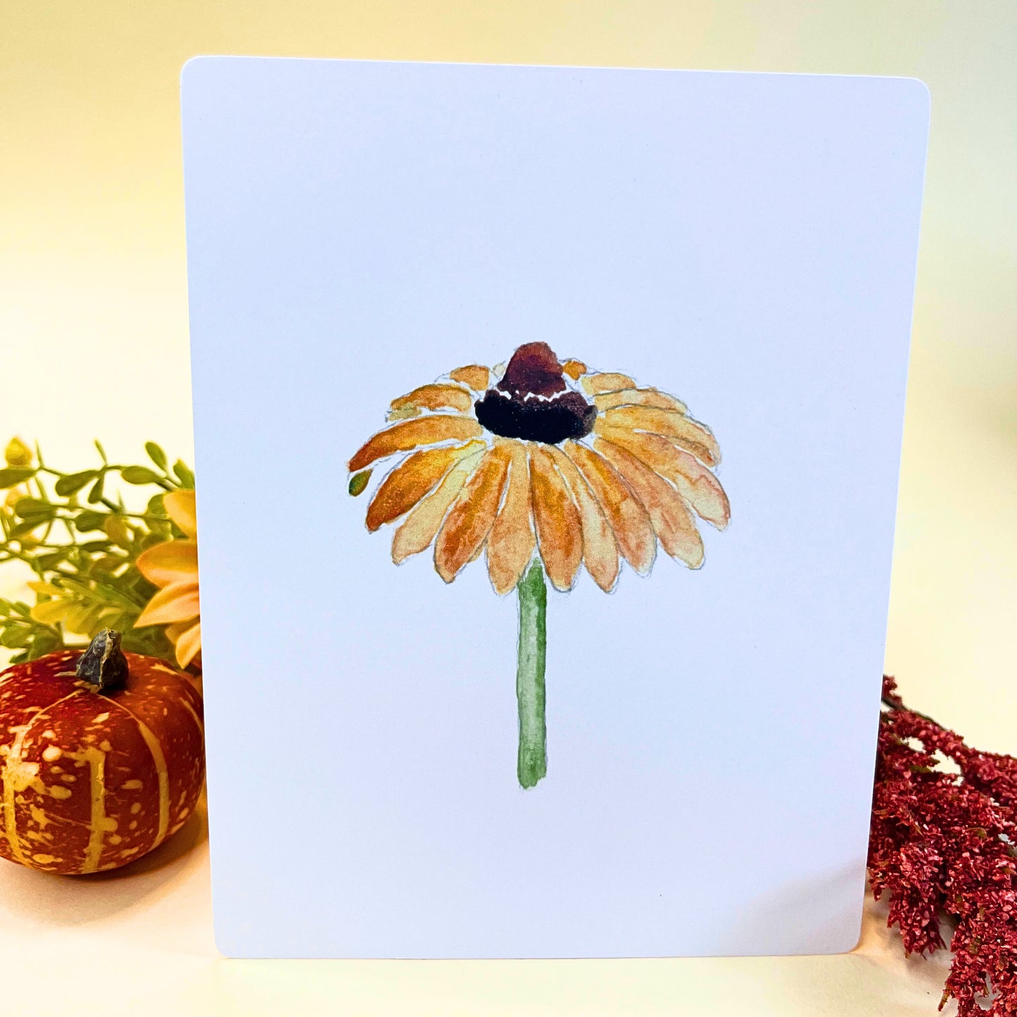 Rudbeckia flower (also known as the humble black-eyed susan) from Autumn Nature Walk collection - Art Print