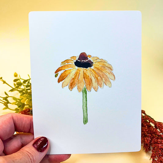 Rudbeckia flower (also known as the humble black-eyed susan) from Autumn Nature Walk collection - Art Print