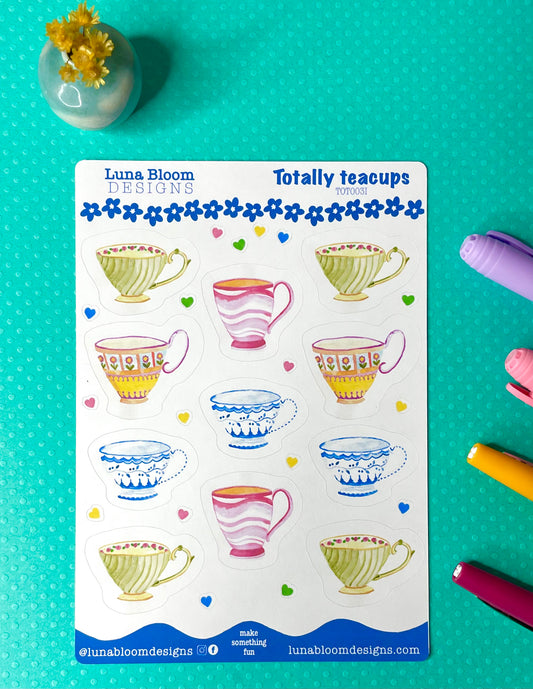 Totally Teacups Sticker Sheet